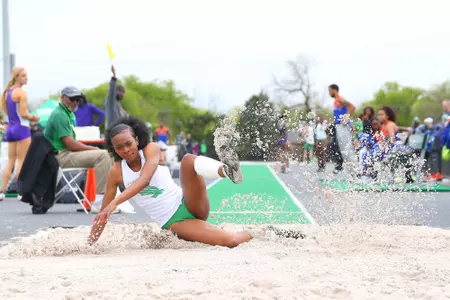 DENTON, TX - APRIL 6:  University of North Texas Track & Field at North Texas Mean Green Athlete Field in Denton on April 6, 2019 in Denton, Texas