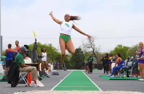 DENTON, TX - APRIL 6: University of North Texas Track & Field at North Texas Mean Green Athlete Field in Denton on April 6, 2019 in Denton, Texas