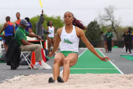 DENTON, TX - APRIL 6: University of North Texas Track & Field at North Texas Mean Green Athlete Field in Denton on April 6, 2019 in Denton, Texas