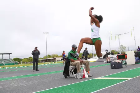 DENTON, TX - APRIL 6:  University of North Texas Track & Field at North Texas Mean Green Athlete Field in Denton on April 6, 2019 in Denton, Texas