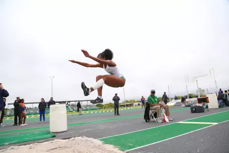 DENTON, TX - APRIL 6:  University of North Texas Track & Field at North Texas Mean Green Athlete Field in Denton on April 6, 2019 in Denton, Texas