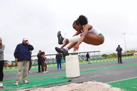 DENTON, TX - APRIL 6:  University of North Texas Track & Field at North Texas Mean Green Athlete Field in Denton on April 6, 2019 in Denton, Texas