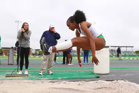 DENTON, TX - APRIL 6:  University of North Texas Track & Field at North Texas Mean Green Athlete Field in Denton on April 6, 2019 in Denton, Texas