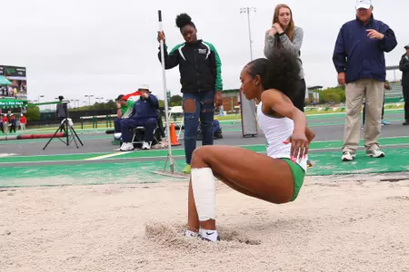 DENTON, TX - APRIL 6:  University of North Texas Track & Field at North Texas Mean Green Athlete Field in Denton on April 6, 2019 in Denton, Texas