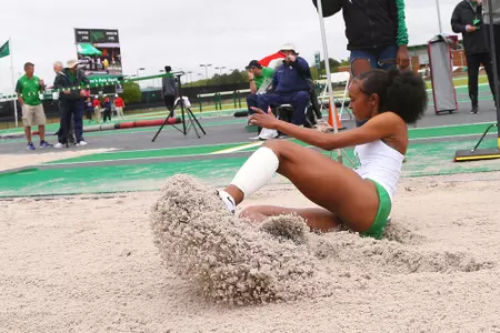 DENTON, TX - APRIL 6:  University of North Texas Track & Field at North Texas Mean Green Athlete Field in Denton on April 6, 2019 in Denton, Texas