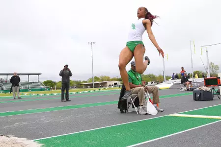 DENTON, TX - APRIL 6: University of North Texas Track & Field at North Texas Mean Green Athlete Field in Denton on April 6, 2019 in Denton, Texas