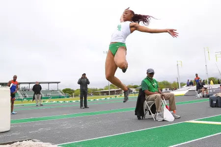 DENTON, TX - APRIL 6: University of North Texas Track & Field at North Texas Mean Green Athlete Field in Denton on April 6, 2019 in Denton, Texas