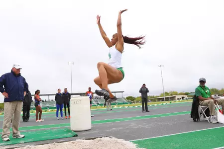 DENTON, TX - APRIL 6: University of North Texas Track & Field at North Texas Mean Green Athlete Field in Denton on April 6, 2019 in Denton, Texas