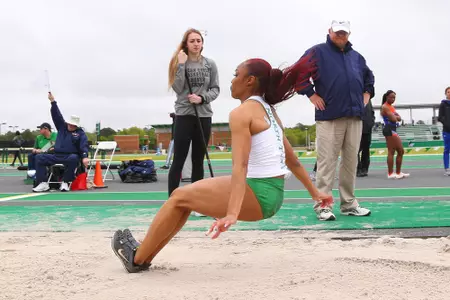 DENTON, TX - APRIL 6: University of North Texas Track & Field at North Texas Mean Green Athlete Field in Denton on April 6, 2019 in Denton, Texas