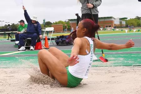 DENTON, TX - APRIL 6: University of North Texas Track & Field at North Texas Mean Green Athlete Field in Denton on April 6, 2019 in Denton, Texas