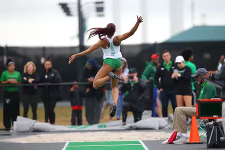 DENTON, TX - APRIL 6: University of North Texas Track & Field at North Texas Mean Green Athlete Field in Denton on April 6, 2019 in Denton, Texas