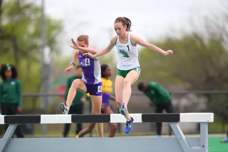 DENTON, TX - APRIL 6:  University of North Texas Track & Field at North Texas Mean Green Athlete Field in Denton on April 6, 2019 in Denton, Texas