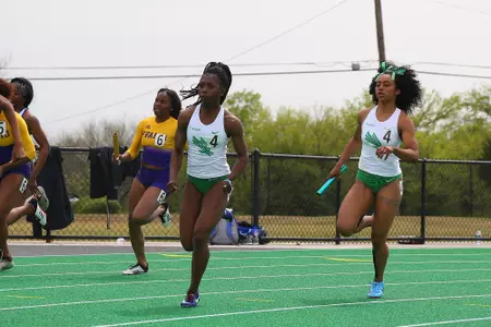 DENTON, TX - APRIL 6:  University of North Texas Track & Field at North Texas Mean Green Athlete Field in Denton on April 6, 2019 in Denton, Texas