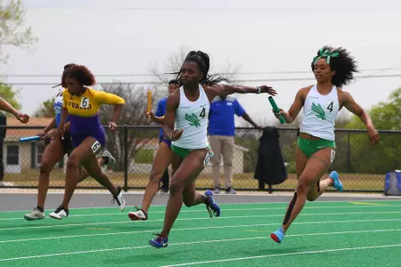 DENTON, TX - APRIL 6:  University of North Texas Track & Field at North Texas Mean Green Athlete Field in Denton on April 6, 2019 in Denton, Texas