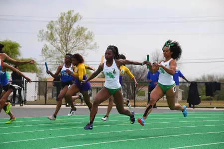 DENTON, TX - APRIL 6:  University of North Texas Track & Field at North Texas Mean Green Athlete Field in Denton on April 6, 2019 in Denton, Texas