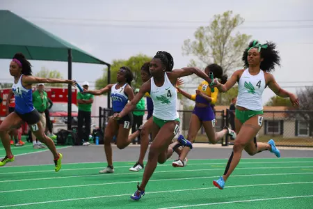 DENTON, TX - APRIL 6:  University of North Texas Track & Field at North Texas Mean Green Athlete Field in Denton on April 6, 2019 in Denton, Texas