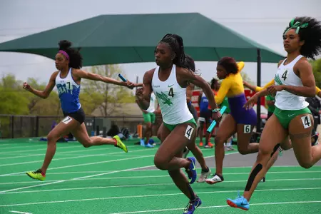 DENTON, TX - APRIL 6:  University of North Texas Track & Field at North Texas Mean Green Athlete Field in Denton on April 6, 2019 in Denton, Texas