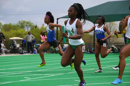 DENTON, TX - APRIL 6:  University of North Texas Track & Field at North Texas Mean Green Athlete Field in Denton on April 6, 2019 in Denton, Texas