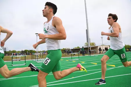 DENTON, TX - APRIL 6: University of North Texas Track & Field at North Texas Mean Green Athlete Field in Denton on April 6, 2019 in Denton, Texas