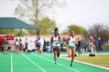 DENTON, TX - APRIL 6: University of North Texas Track & Field at North Texas Mean Green Athlete Field in Denton on April 6, 2019 in Denton, Texas
