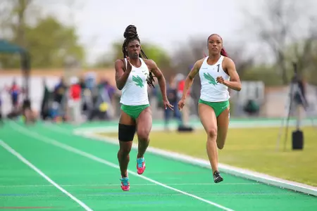 DENTON, TX - APRIL 6: University of North Texas Track & Field at North Texas Mean Green Athlete Field in Denton on April 6, 2019 in Denton, Texas