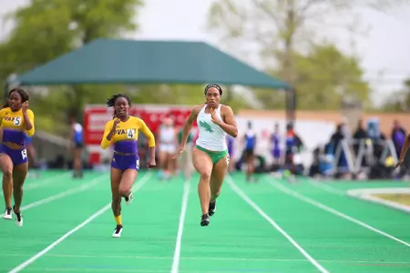 DENTON, TX - APRIL 6: University of North Texas Track & Field at North Texas Mean Green Athlete Field in Denton on April 6, 2019 in Denton, Texas
