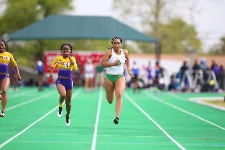 DENTON, TX - APRIL 6: University of North Texas Track & Field at North Texas Mean Green Athlete Field in Denton on April 6, 2019 in Denton, Texas