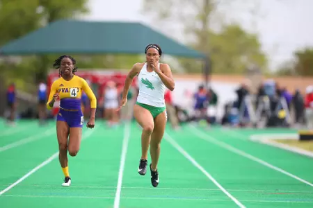 DENTON, TX - APRIL 6: University of North Texas Track & Field at North Texas Mean Green Athlete Field in Denton on April 6, 2019 in Denton, Texas