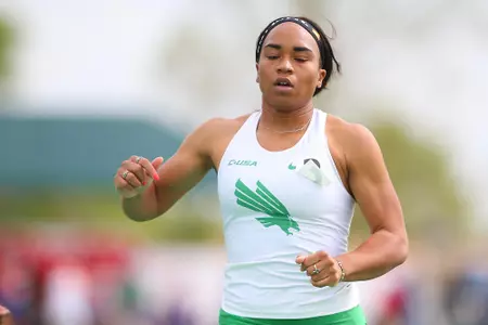 DENTON, TX - APRIL 6: University of North Texas Track & Field at North Texas Mean Green Athlete Field in Denton on April 6, 2019 in Denton, Texas
