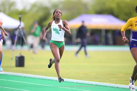 DENTON, TX - APRIL 6:  University of North Texas Track & Field at North Texas Mean Green Athlete Field in Denton on April 6, 2019 in Denton, Texas
