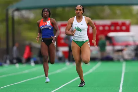 DENTON, TX - APRIL 6: University of North Texas Track & Field at North Texas Mean Green Athlete Field in Denton on April 6, 2019 in Denton, Texas