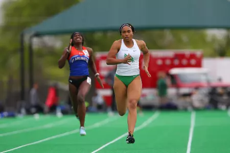DENTON, TX - APRIL 6: University of North Texas Track & Field at North Texas Mean Green Athlete Field in Denton on April 6, 2019 in Denton, Texas