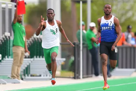 DENTON, TX - APRIL 6:  University of North Texas Track & Field at North Texas Mean Green Athlete Field in Denton on April 6, 2019 in Denton, Texas