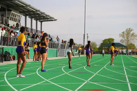 DENTON, TX - APRIL 6:  University of North Texas Track & Field at North Texas Mean Green Athlete Field in Denton on April 6, 2019 in Denton, Texas