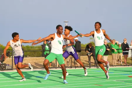 DENTON, TX - APRIL 6:  University of North Texas Track & Field at North Texas Mean Green Athlete Field in Denton on April 6, 2019 in Denton, Texas
