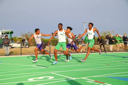 DENTON, TX - APRIL 6:  University of North Texas Track & Field at North Texas Mean Green Athlete Field in Denton on April 6, 2019 in Denton, Texas