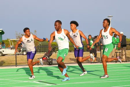 DENTON, TX - APRIL 6:  University of North Texas Track & Field at North Texas Mean Green Athlete Field in Denton on April 6, 2019 in Denton, Texas
