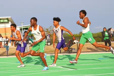 DENTON, TX - APRIL 6:  University of North Texas Track & Field at North Texas Mean Green Athlete Field in Denton on April 6, 2019 in Denton, Texas