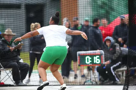 DENTON, TX - APRIL 6:  University of North Texas Track & Field at North Texas Mean Green Athlete Field in Denton on April 6, 2019 in Denton, Texas