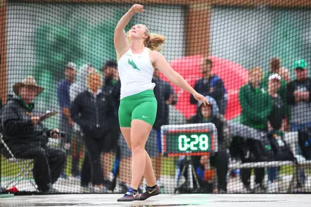 DENTON, TX - APRIL 6:  University of North Texas Track & Field at North Texas Mean Green Athlete Field in Denton on April 6, 2019 in Denton, Texas