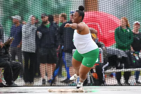 DENTON, TX - APRIL 6:  University of North Texas Track & Field at North Texas Mean Green Athlete Field in Denton on April 6, 2019 in Denton, Texas