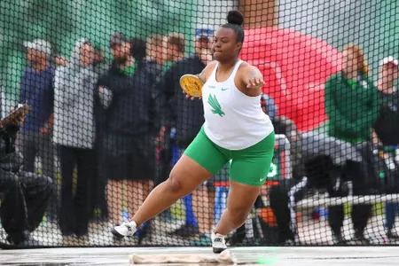 DENTON, TX - APRIL 6:  University of North Texas Track & Field at North Texas Mean Green Athlete Field in Denton on April 6, 2019 in Denton, Texas