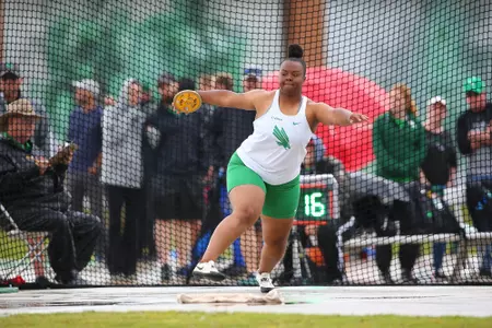 DENTON, TX - APRIL 6:  University of North Texas Track & Field at North Texas Mean Green Athlete Field in Denton on April 6, 2019 in Denton, Texas