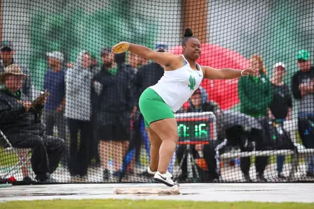 DENTON, TX - APRIL 6:  University of North Texas Track & Field at North Texas Mean Green Athlete Field in Denton on April 6, 2019 in Denton, Texas