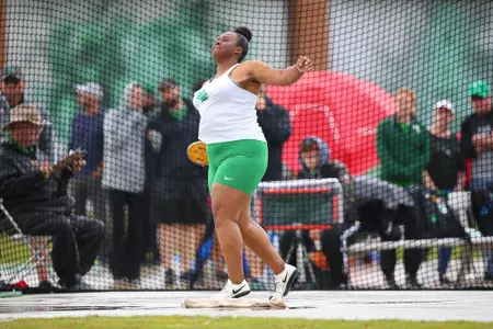 DENTON, TX - APRIL 6:  University of North Texas Track & Field at North Texas Mean Green Athlete Field in Denton on April 6, 2019 in Denton, Texas
