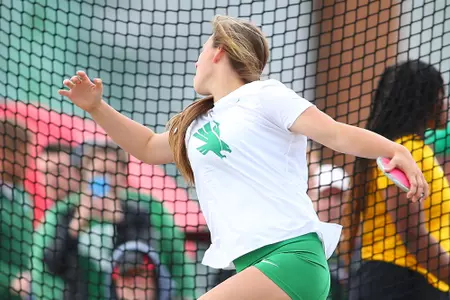 DENTON, TX - APRIL 6:  University of North Texas Track & Field at North Texas Mean Green Athlete Field in Denton on April 6, 2019 in Denton, Texas