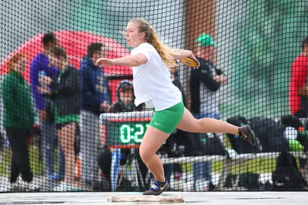 DENTON, TX - APRIL 6:  University of North Texas Track & Field at North Texas Mean Green Athlete Field in Denton on April 6, 2019 in Denton, Texas
