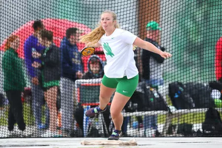 DENTON, TX - APRIL 6:  University of North Texas Track & Field at North Texas Mean Green Athlete Field in Denton on April 6, 2019 in Denton, Texas