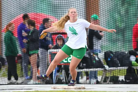 DENTON, TX - APRIL 6:  University of North Texas Track & Field at North Texas Mean Green Athlete Field in Denton on April 6, 2019 in Denton, Texas