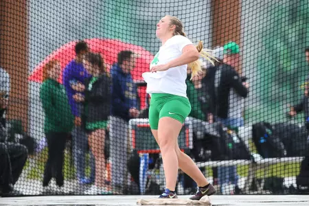 DENTON, TX - APRIL 6:  University of North Texas Track & Field at North Texas Mean Green Athlete Field in Denton on April 6, 2019 in Denton, Texas